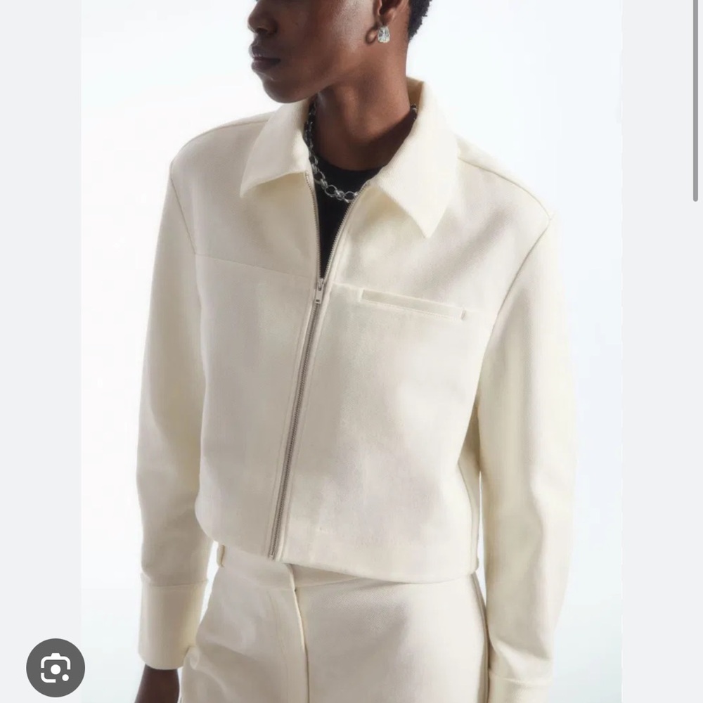 COS Twill Cropped Utility Jacket